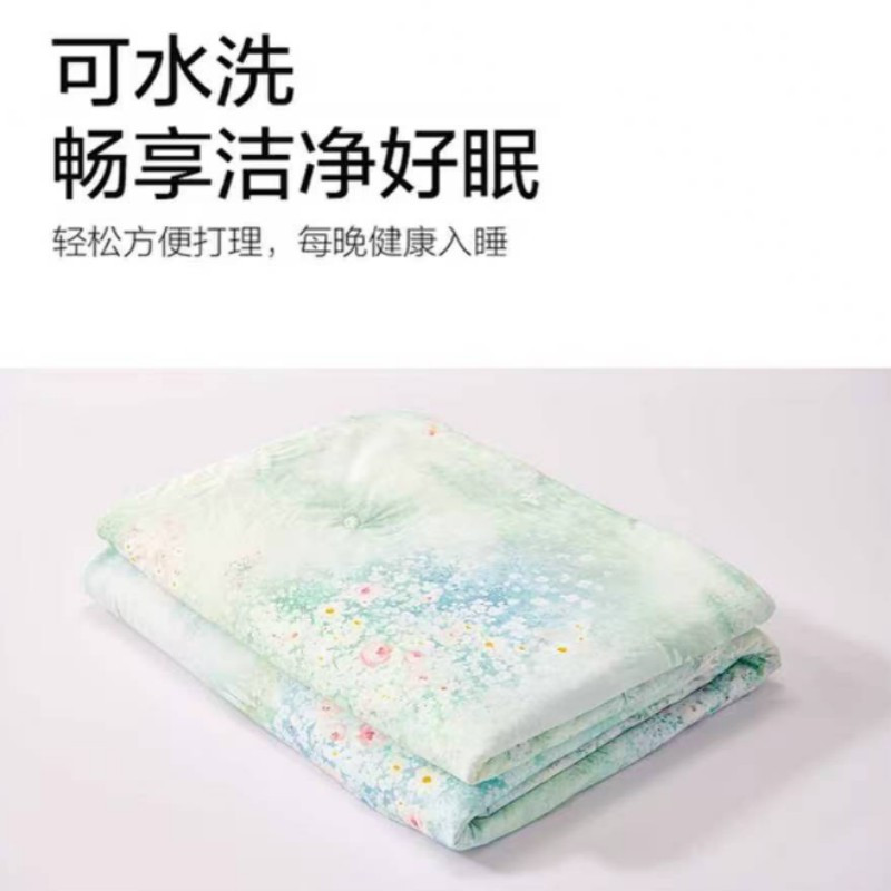 水星家纺莫奈花园大豆夏被200cm×230cm/条高清大图