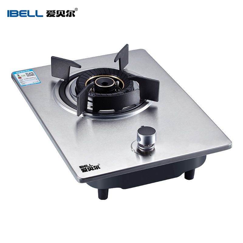 爱贝尔JZY-M家用燃气灶大火力 液化气猛火单灶 台嵌两用 不锈钢面板 带熄火保护 自行安装
