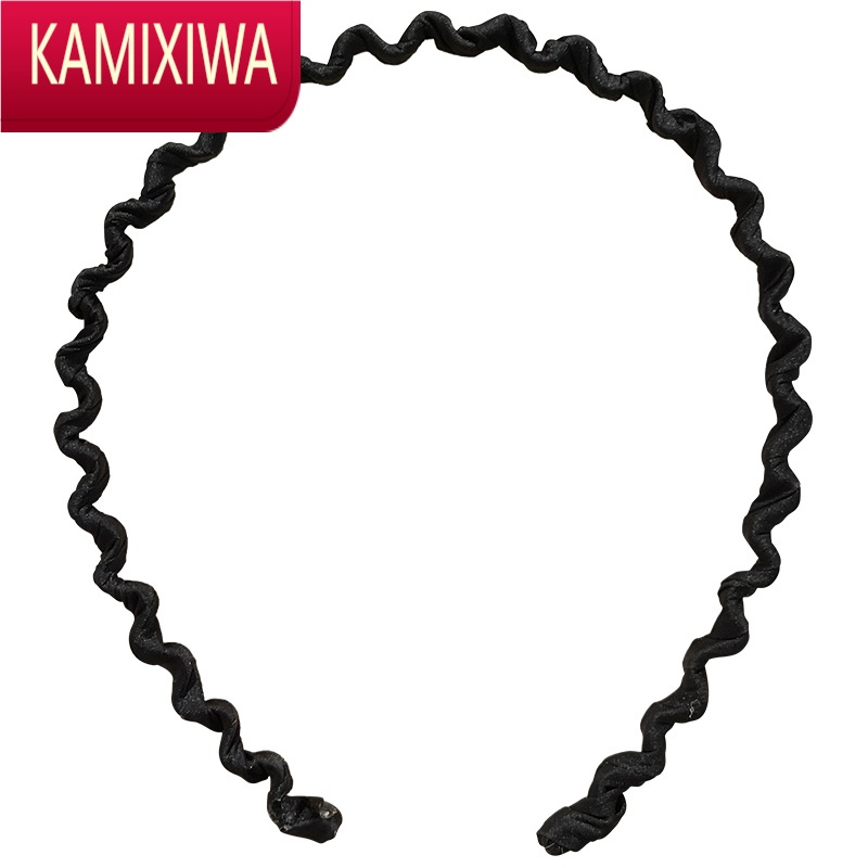 KAMIXIWA黑色隐形发捆发箍女洗脸头箍发卡波浪日常外戴男士运动压发束发带头饰