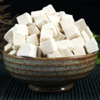材 茯苓丁食用白茯苓片无硫不漂白可磨茯苓粉500g
