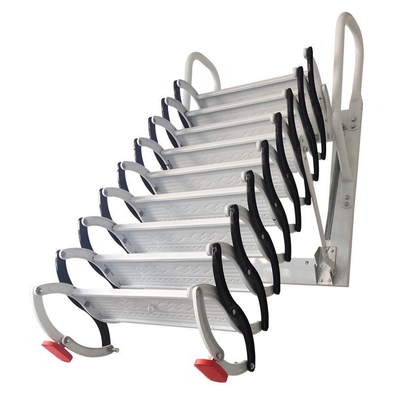 壁挂式阁楼伸缩楼梯家用复式电动隐形折叠收缩自动升降拉伸梯梯子定制