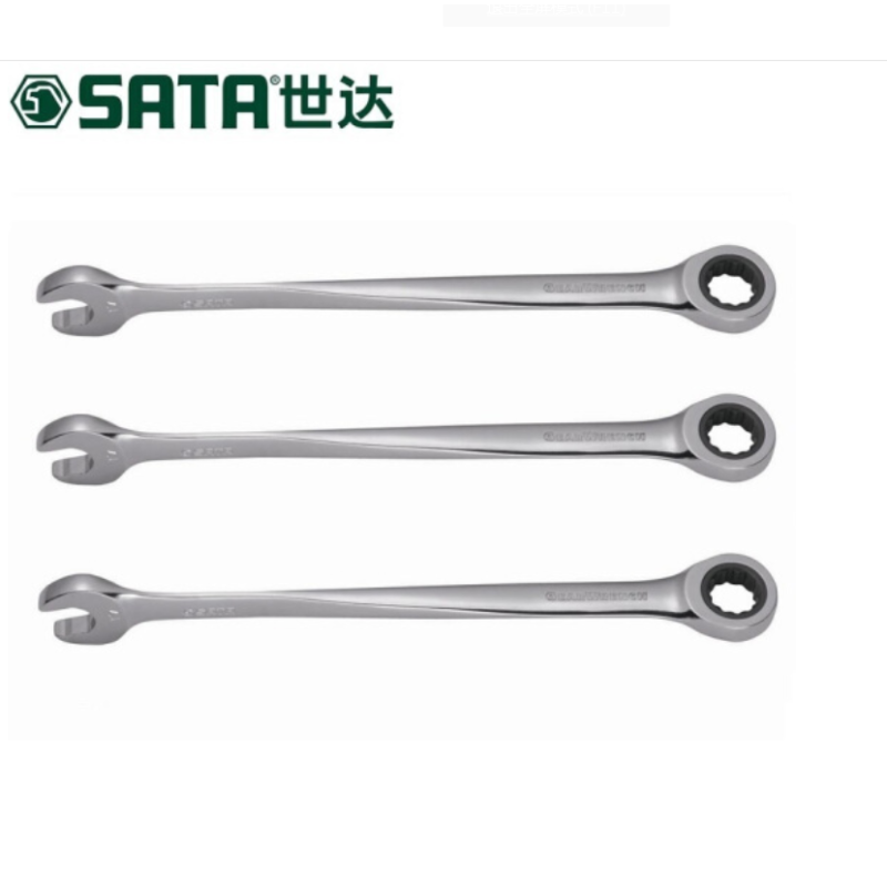sata世达手动汽修工具扳子 汽车维修保养雾面电镀欧式两用单开口扳手单支装 40514-欧式两用扳手18MM