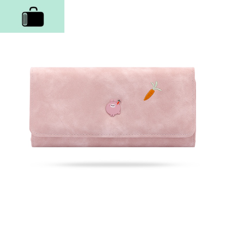 钱包女长款2020新款韩版潮可爱时尚简约小清新学生折叠个性钱夹NEW LAKE高清大图