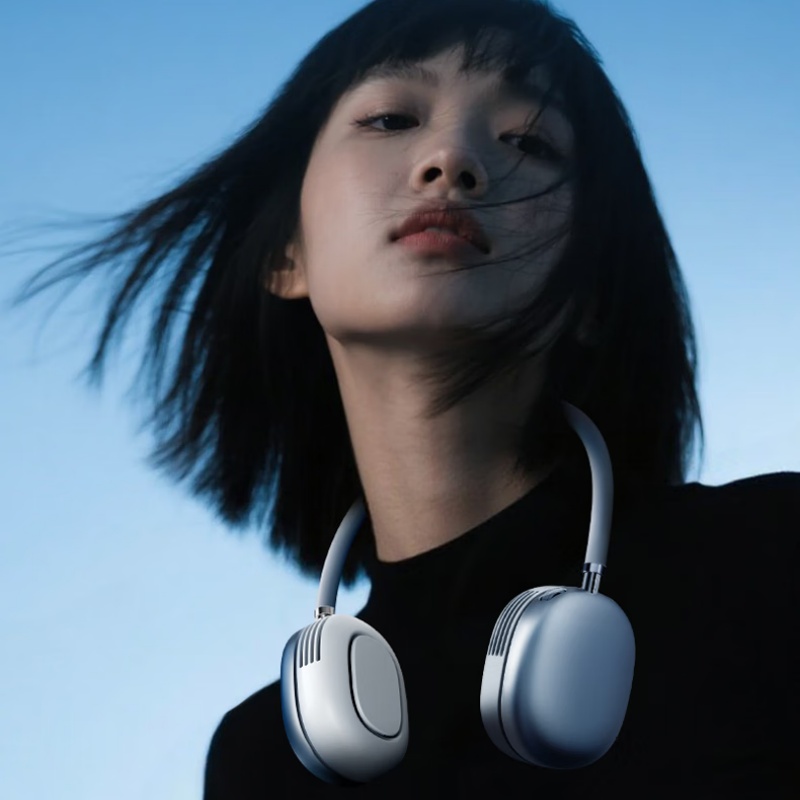 艾美特挂脖风扇小型便携随身户外冰敷制冷负离子净化 SOFT1PRO+高清大图