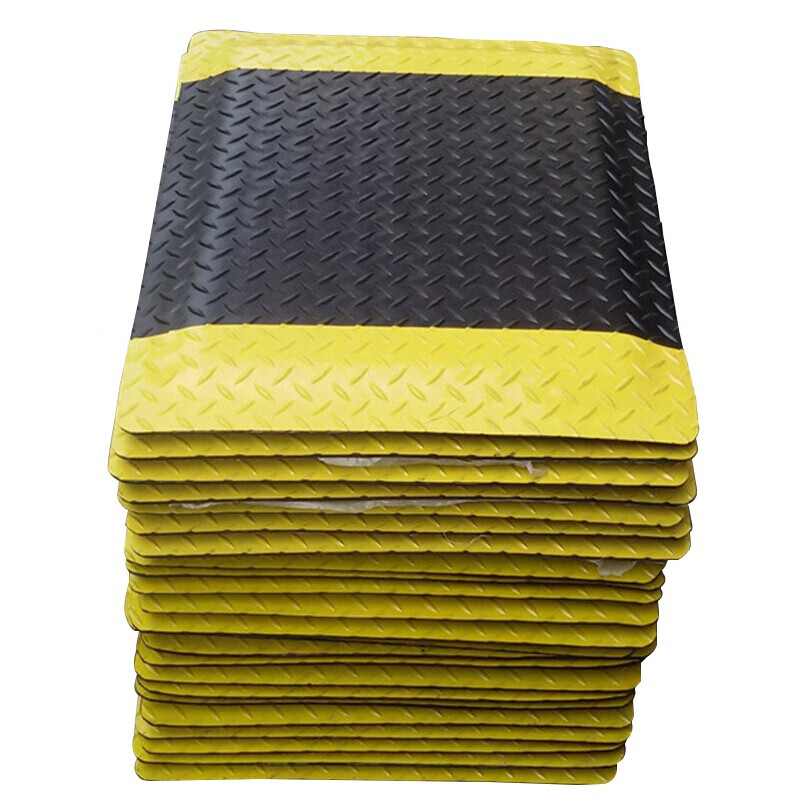 海斯迪克 定制抗疲劳地垫 HKY-247 0.6m*0.9m*20mm 黄灰色 1块高清大图