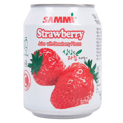 [三蜜]草莓果肉果汁饮料238ML