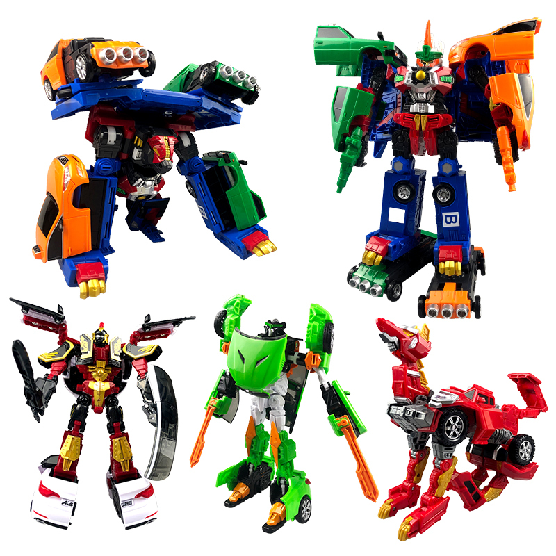 正版咖宝车神蛋神战神玩具卡宝变形汽车金刚五合体机器巴巨人王牌车手