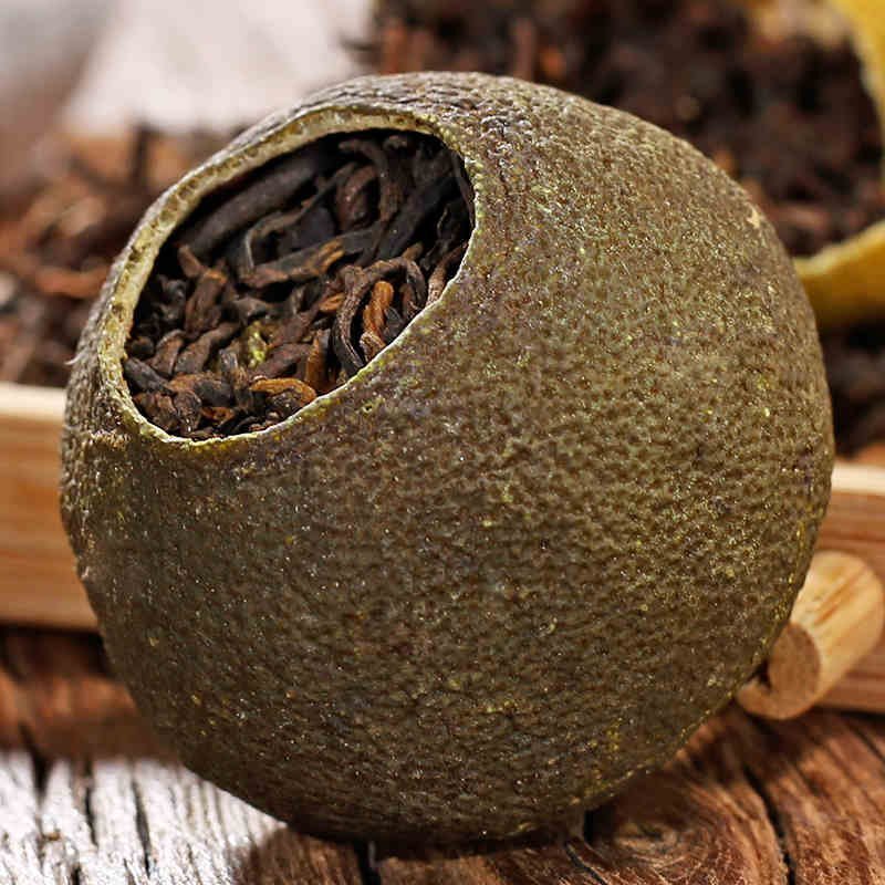 滇迈 正宗新会陈皮小青柑桔普茶 普洱熟茶 1枚装