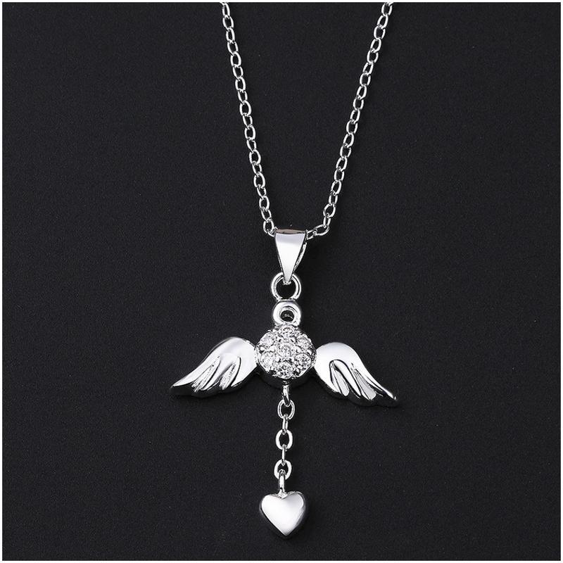 N674 Women Silver Necklace 镀925纯银女项链日韩版锁骨链潮人送女朋友七夕情人节礼物