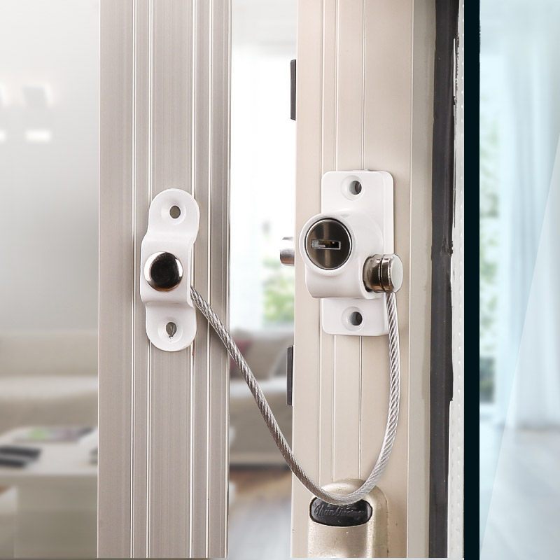 闪电客窗户锁儿童防护推拉窗高层窗户限位器平外内开定位防坠楼锁扣