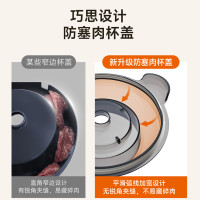 九阳(Joyoung)绞肉机家用 婴儿辅食机绞馅机碎肉机料理机饺子肉馅搅拌机打蒜器电动搅肉机 2L钢碗S20-LA320