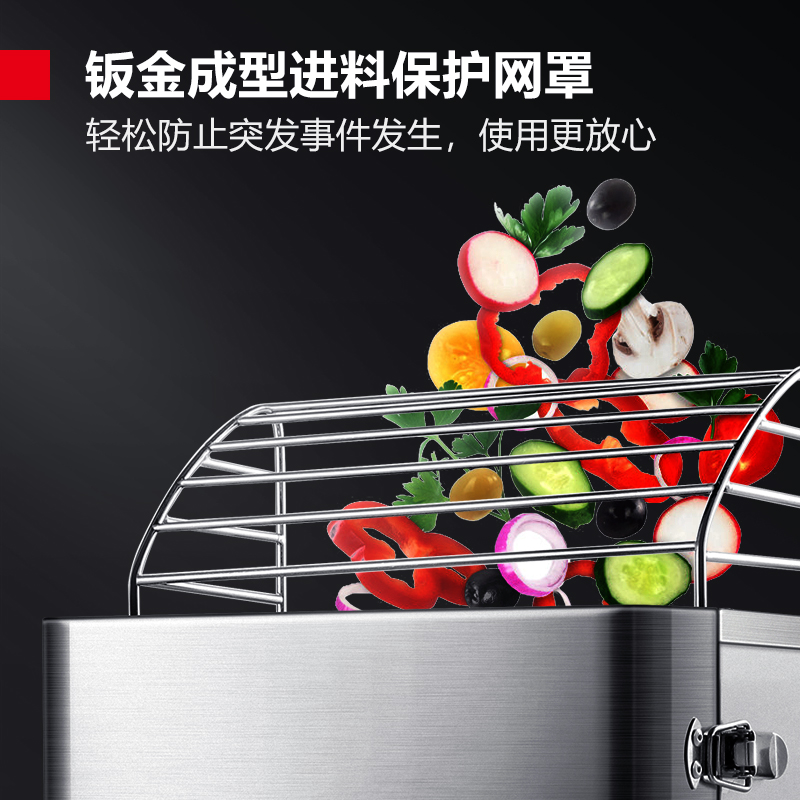 德玛仕DEMASHI工程款 瓜果切丝切片机 切蔬菜 切丝切片粗细厚薄一键调 大口径双进料口 全不锈钢机身 YF-20高清大图