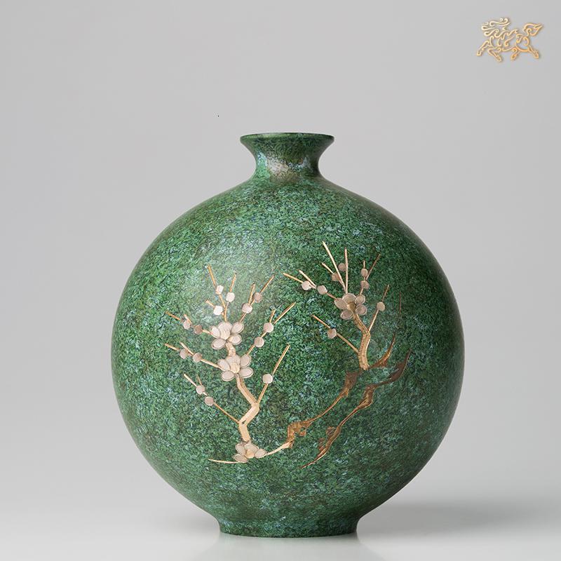 美帮汇全铜摆件《高冈铜器之梅》铜工艺品 家居饰品 花瓶高清大图