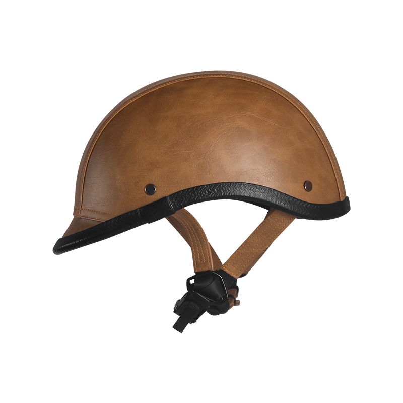 德式头盔男女哈雷复古电动机车头盔摩托车12半盔骑马骑士轻便盔