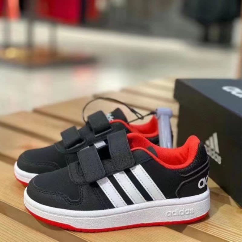 ADIDAS阿迪达斯休闲鞋舒适耐磨魔术贴童鞋板鞋运动休B75960 Z图片