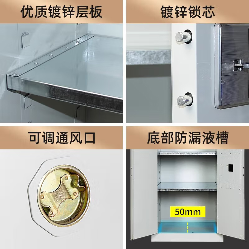 华都HDDM-04 白22加仑83L毒麻柜华都毒麻柜实验室药品柜易制毒化学品柜防爆柜保险柜保密柜防侵蚀防盗高清大图