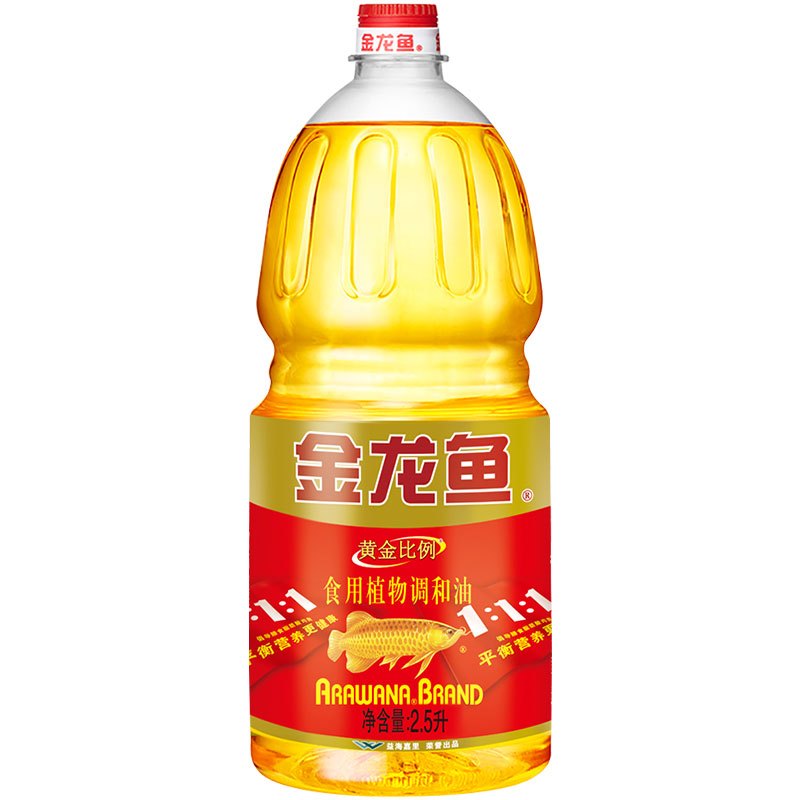 金龙鱼黄金比例食用植物调和油2.5l/桶