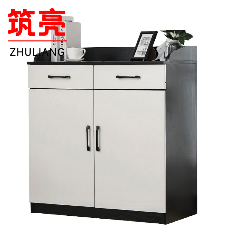 筑亮 餐边柜 80cm黑白 台高清大图