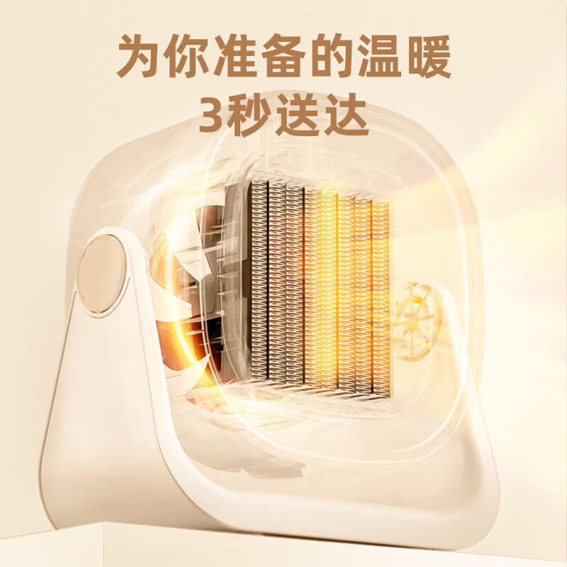 苏泊尔(SUPOR)轻音小型热风机电暖器家用迷你便携电暖气节能台式加热器SHW-PC81A-15高清大图