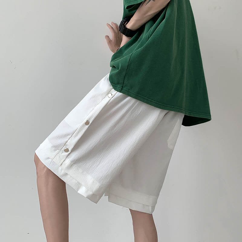 真维斯休闲短裤男士夏季新款冰丝沙滩五分裤男潮流宽松运动中裤子图片