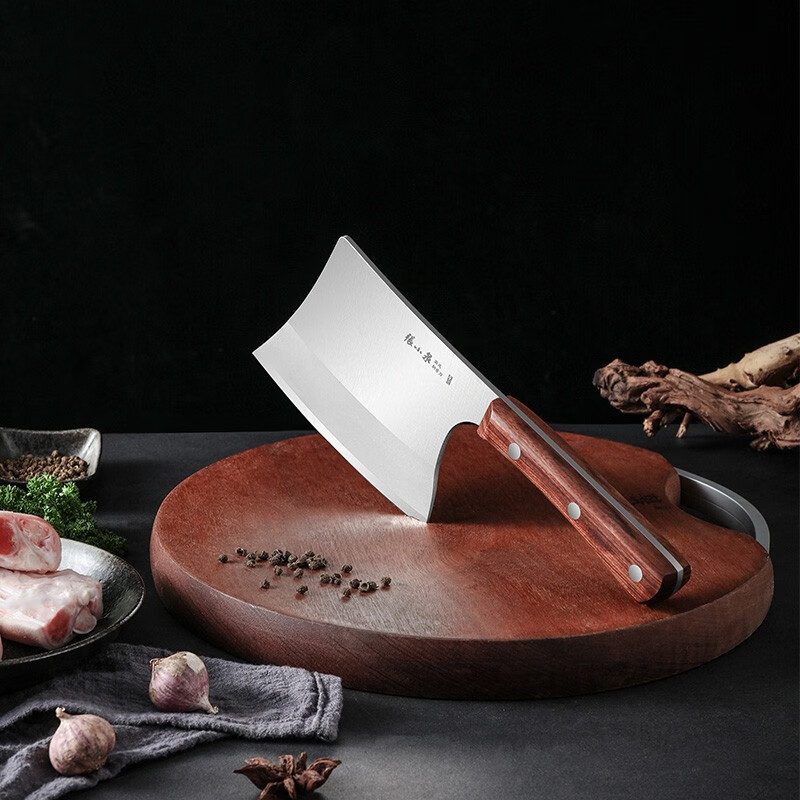 张小泉菜刀家用砍骨刀正宗斩骨刀厨师剁骨刀屠夫肉铺砍骨头专用刀砍骨斧 强力砍骨刀 礼盒装高清大图