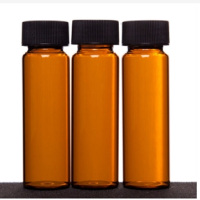 欣维尔 V315019 螺纹口棕色样品瓶 40mL（27.5*95mm实心黑盖PTFE/本色硅胶)100/套