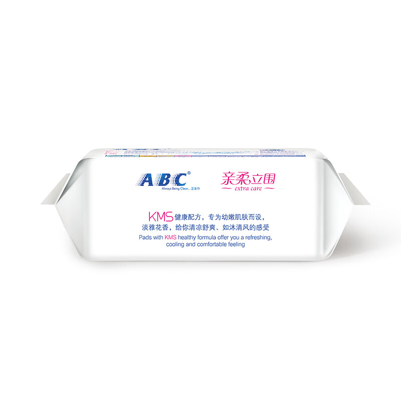 ABC亲柔立围日用超级薄棉柔排湿表层卫生巾240mm8片高清大图