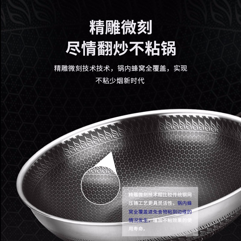 巴尔德尊享多功能炒锅(双面屏蜂窝复合钢)BC-011高清大图