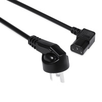 包尔星克 MPPB0010 电脑主机电源线 1米 黑橙色 三插抗摇摆弯头 按根销售