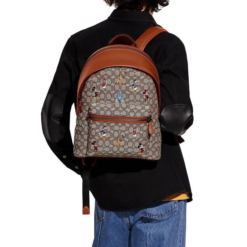 coach蔻驰男士双肩包时尚气质迪士尼人物日常背负男士运动双肩包c8490