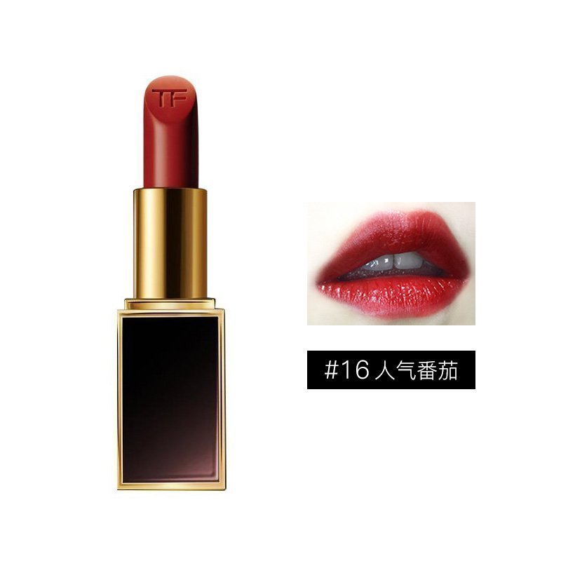 tomford汤姆福特黑管唇膏tf口红16复古番茄红滋润丝滑持久显色