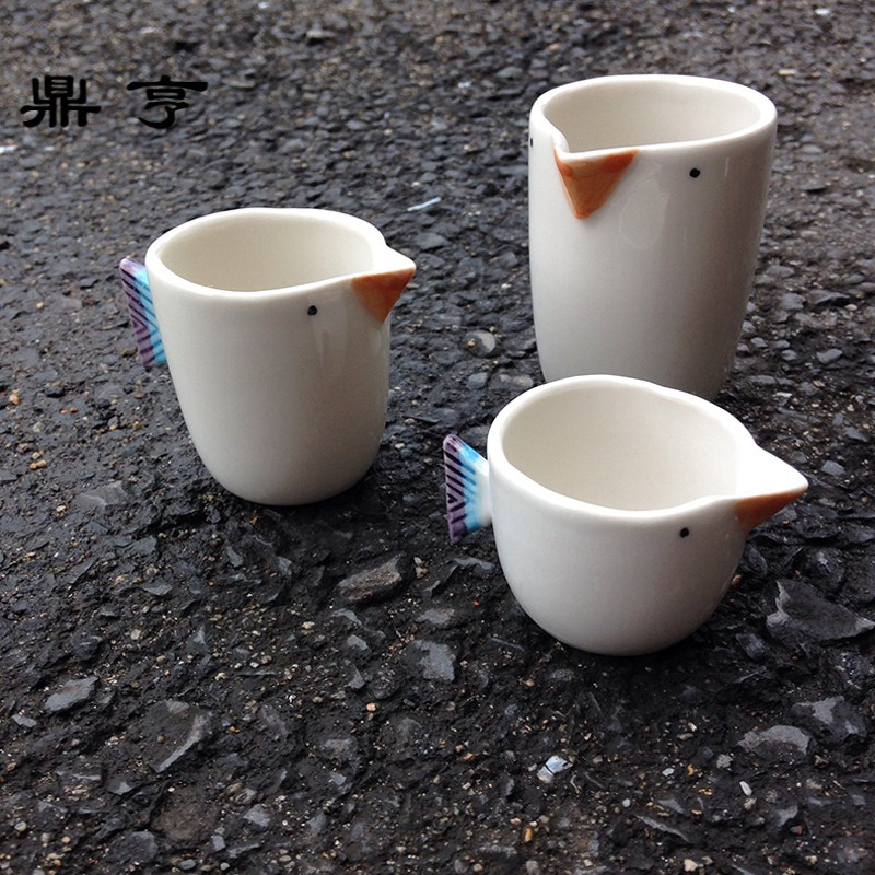 鼎亨日本陶瓷创意卡通小鸟形酒壶家用酒具套装泡茶杯茶壶