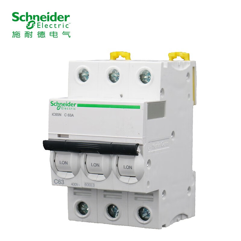 3M 施耐德 交流微型断路器 iC65N-C63A/3P A9F18363高清大图