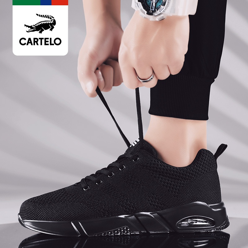 线下专柜同款卡帝乐鳄鱼cartelo新款男鞋轻便飞织休闲鞋男士韩版潮鞋
