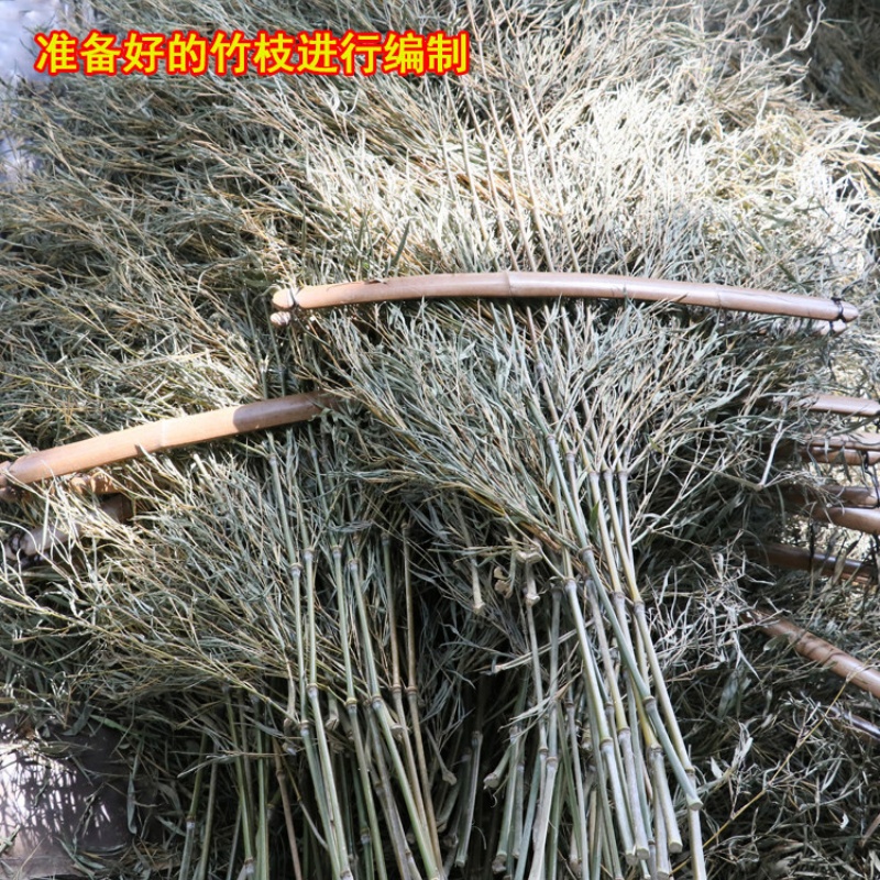 工霸大号竹扫把手工户外专用工厂车间院子长柄老式大扫帚一体式4斤大扫把高清大图