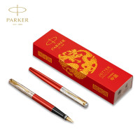派克PARKER 钢笔 新款乔特中国腾龙特别版墨水笔 学生毕业文具 商务办公用品 PVD镀金不锈钢F笔尖0.5mm