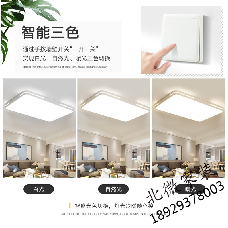 2020年新款客厅灯现代简约大气led吸顶灯长方形大厅大灯家用灯具