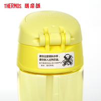 膳魔师(Thermos)F4011T儿童学生可爱卡通吸管杯膳魔師塑料杯牛奶杯子450ML 外出/家用 通用