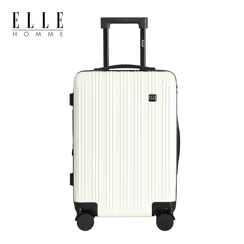 ELLE HOMME EH33012022 防刮耐磨万向轮拉杆箱 20寸谷物白