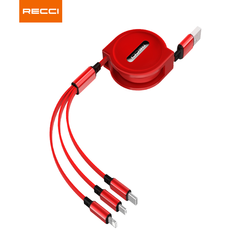 锐思(Recci) RTC-T08 雷霆三合一伸缩数据线高清大图