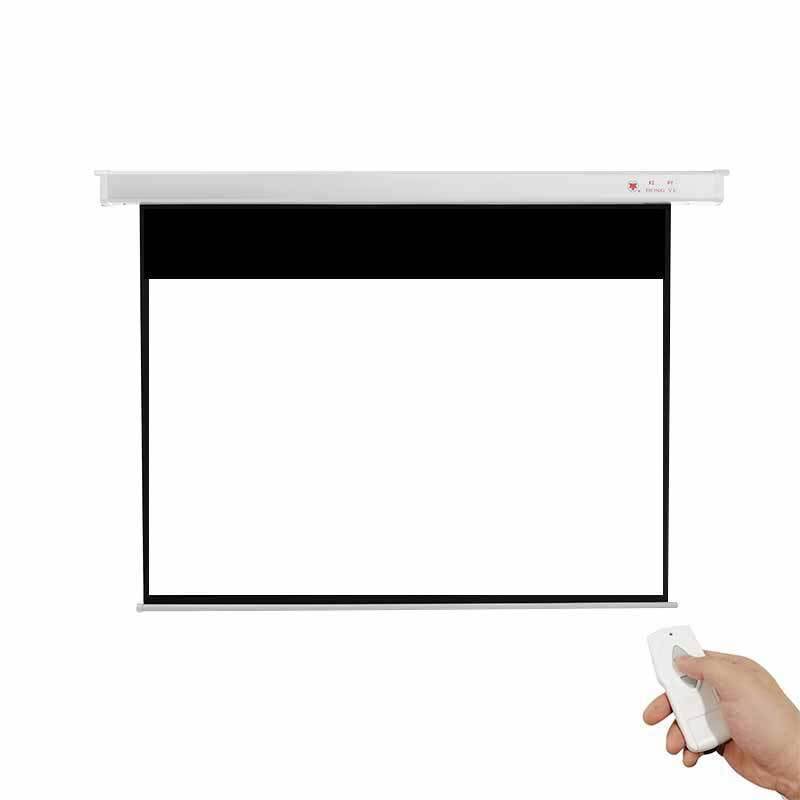 红叶150英寸16:10玻纤电动遥控投影幕 投影机幕布 投影仪幕布高清大图