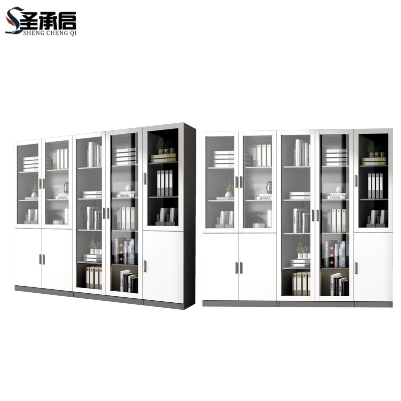 圣承启 落地书柜 组合台高清大图