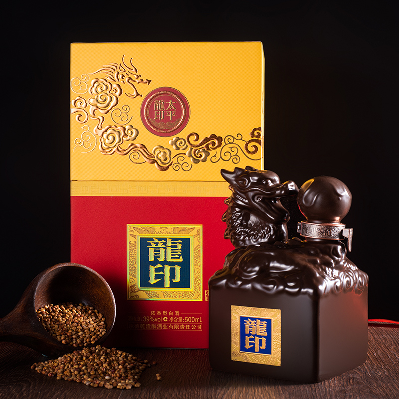 中华特色板城龙印中华老字号非遗酿造浓香型白酒礼品酒承德特产39度