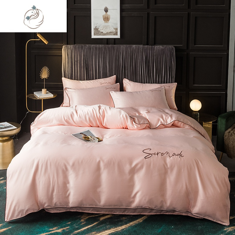 网红款冰丝四件套欧式夏季丝滑轻奢被罩被套床单床上用品舒适主义视频