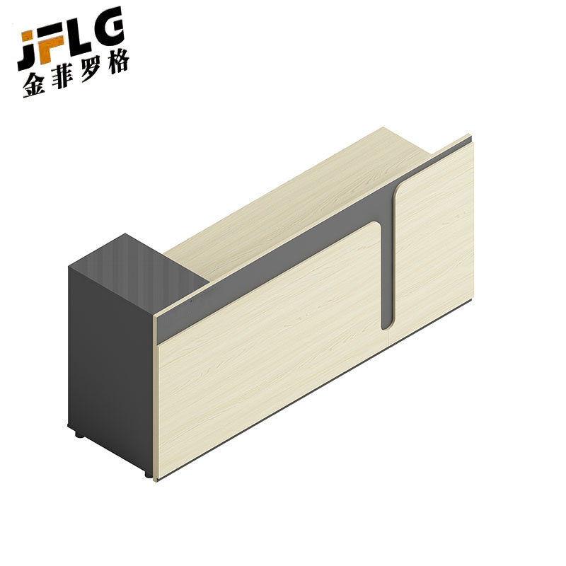 金菲罗格办公简约现代公司接待台前台 1800*641*1000高清大图