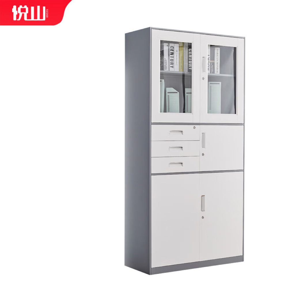 [悦山]文件柜 YSOA1FO11-06QHTB 900×400×1850mm 冷轧钢板 组高清大图