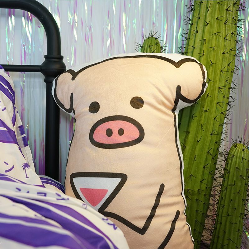 珊诗丽 Sexemara 抱枕 富山商店 好脾气猪猪麻豆为友谊干杯毛绒大抱枕可当枕头哦 价格图片品牌报价 苏宁易购千帆商贸专营店