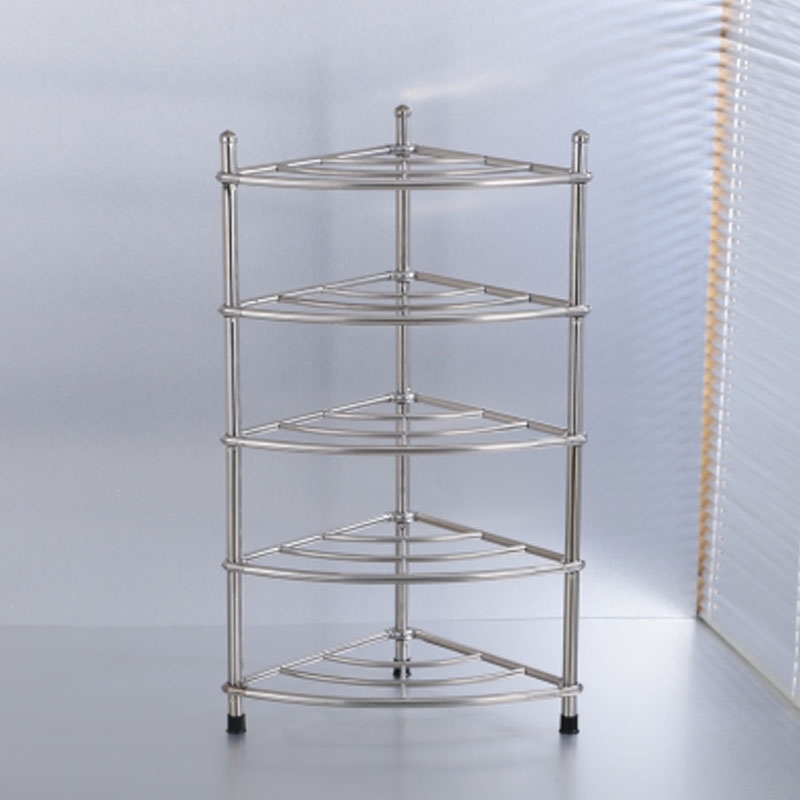 金属置地式不锈钢落地脸盆架洗脸盆架子三四角架多层面盆架厨房卫生间