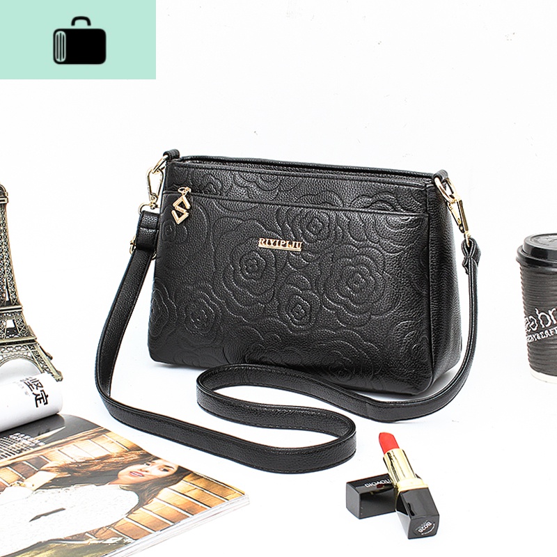 中年妈妈包2020新款春季女士中老年婆婆奶奶单肩手提斜挎女式挂包NEWLAKE 黑色