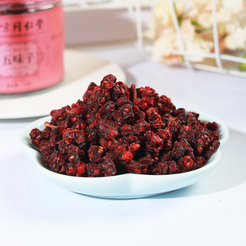 北京同仁堂 五味子100g*2罐 中葯材正品北五味子颗粒搭菟丝子特泡水喝級养生茶官方正品旗舰店高清大图